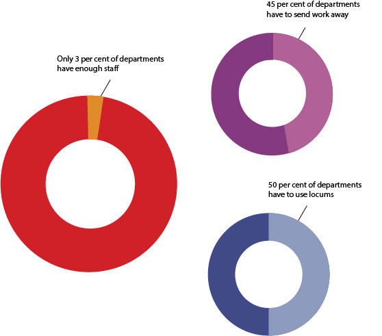 Figure 1: Histopathology staff shortages. Taken from the RCPath’s Meeting Pathology Demand: Histopathology workforce consensus , published in 2018.